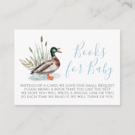 Pojke Anka Baby Shower Bok-begärandekort för Tilläggskort