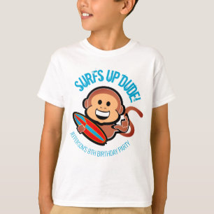 pojke ANY AGE surfa-apa BEACH BASSÄNG PARTY föde T Shirt