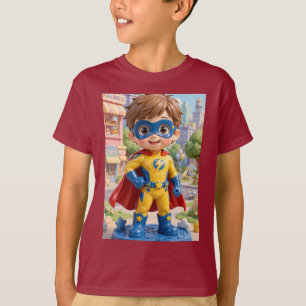 Pojke Åskvig Superhjälte Originalkaraktär 3D T Shirt