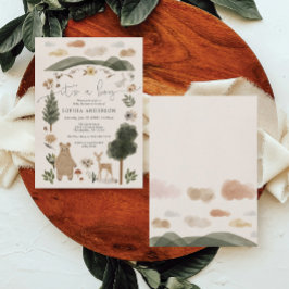 Pojke Baby Boho Woodland Baby Shower-inbjudningsko Inbjudningar
