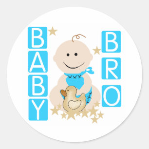 Pojke Baby Bro Runt Klistermärke