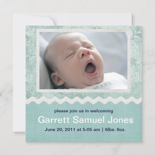 Pojke Baby Meddelande (Framsida)