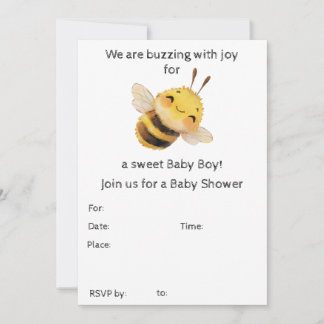 Pojke Baby Shower-inbjudan Inbjudningar