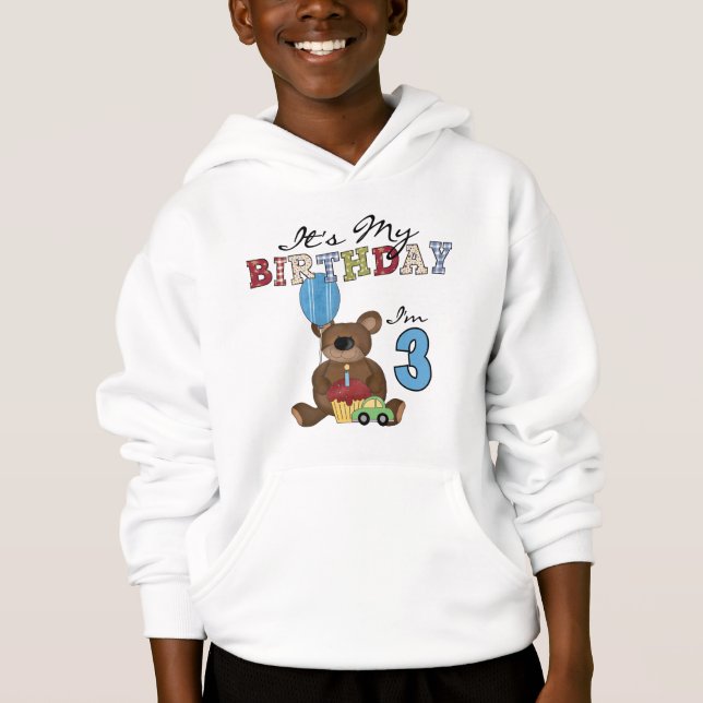 Pojke Bear 3:e födelsedagskjortor och gåvor T-shirt (Framsida)
