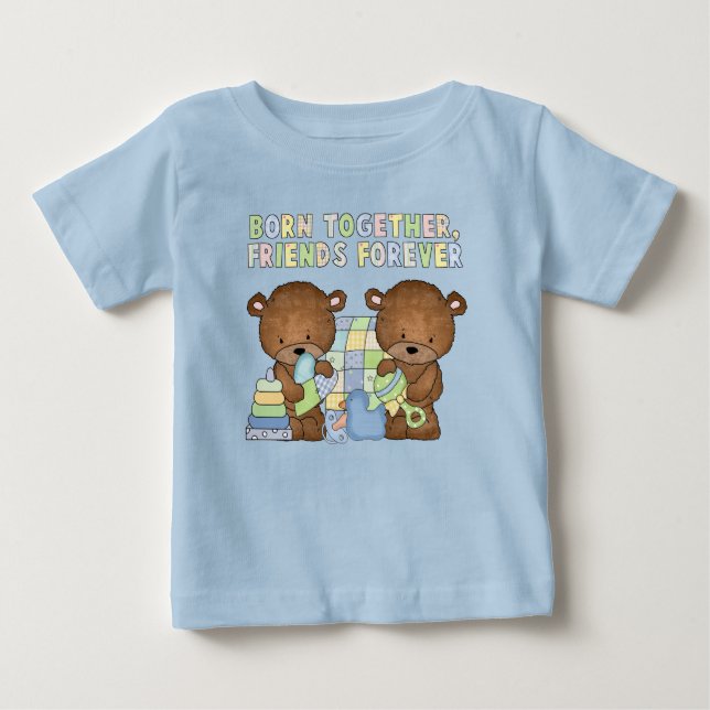 Pojke Bears twillingar kortärmad t-shirt (Framsida)