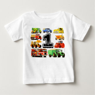 Pojke Big Lastbilar 1:a födelsedag T-shirt