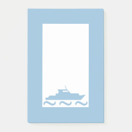 Pojke Blue Boat Post-it Block