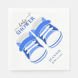 POJKE BLUE BOOTYS BABY SHOWER Napkins Pappersservett