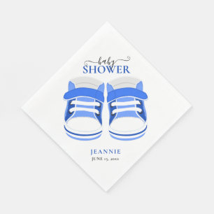 POJKE BLUE BOOTYS BABY SHOWER Napkins Pappersservett