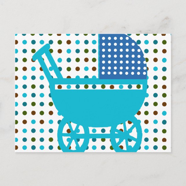 pojke BLUE Carriage Design Hip Gifts Vykort (Framsida)