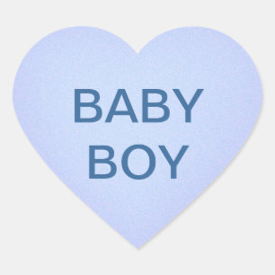 Pojke Blue Heart Sticker Hjärtformat Klistermärke