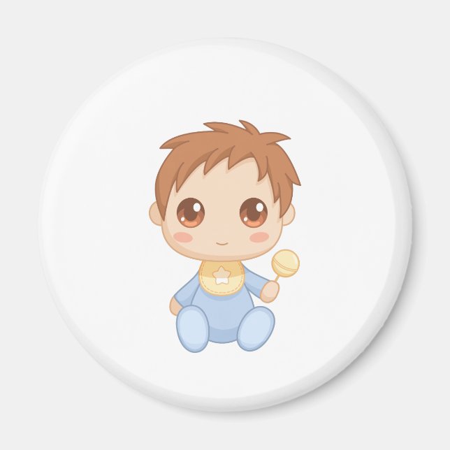 Pojke Blue Jumpdräkt Magnet (Framsidan)