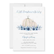 Pojke Blue Little Pumpkin Bokar for Baby Shower