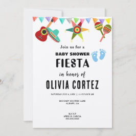 Pojke Blue Mexican Fiesta Baby Shower Inbjudningar