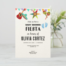 Pojke Blue Mexican Fiesta Baby Shower Inbjudningar