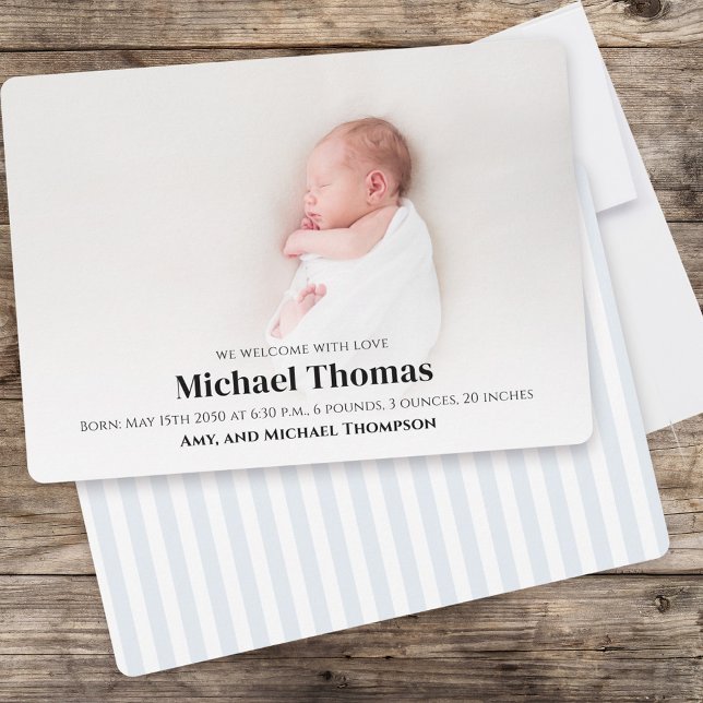 Pojke Blue Photo Simple Cute Rand (Skapare uppladdad)