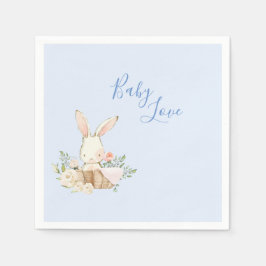 Pojke Blue Script Cute Adsible Baby Shower Pappersservett