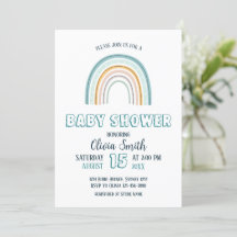Pojke Boho Rainbow Baby Shower