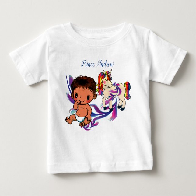 Pojke Bubbles & Unicorns T Shirt (Framsida)