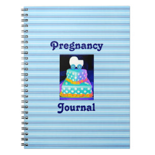 Pojke Buggy Cake Gravid Journal Anteckningsbok
