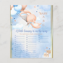Pojke Bunny Baby Shower Game