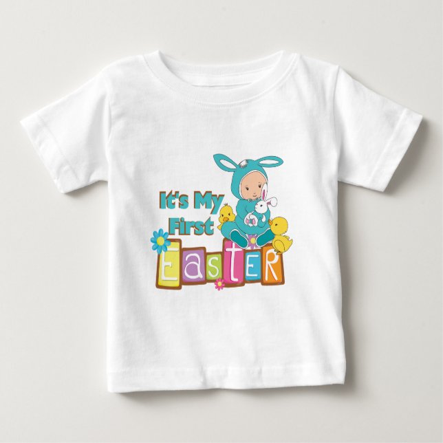 Pojke Bunny First Påsk T-shirt (Framsida)