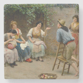 Pojke Charming sydde kvinnor med sin konversation Stenunderlägg