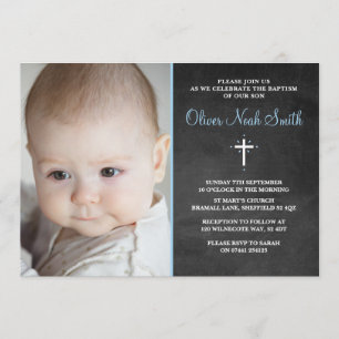 Pojke Christening/Baptism-inbjudan Inbjudningar