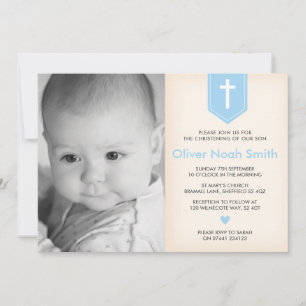 Pojke Christening/Baptism-inbjudan Inbjudningar