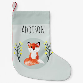 Pojke Cute Woodland Forest Fox Kids Liten Julstrumpa