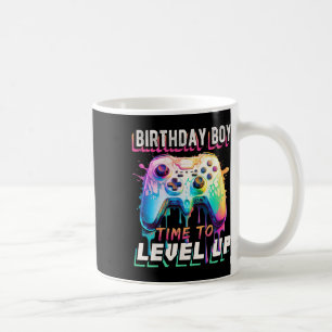 Pojke Dags att Gå Upp en Nivå TV-Spel Födelsedagsf Kaffemugg