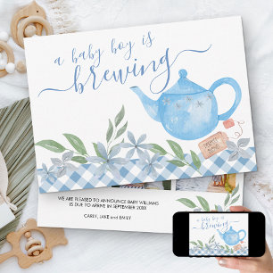 Pojke delar 3 Gravid för Tekanna av foto-cute Meddelande