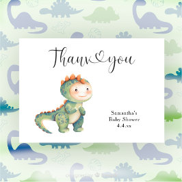 Pojke dinosaur Tack baby shower Kort