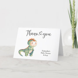 Pojke dinosaur Tack baby shower Kort