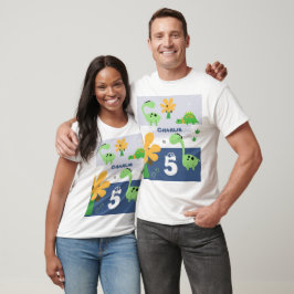 Pojke Dinosaurie Jurassic Födelsedagsfest T Shirt