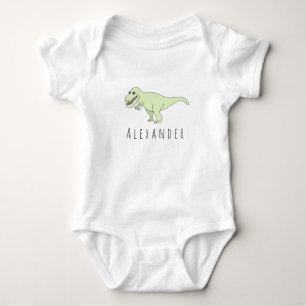Pojke Doodle T-Rex Dinosaur med Namn Tee