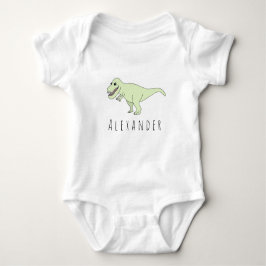 Pojke Doodle T-Rex Dinosaur med Namn Tee Shirt