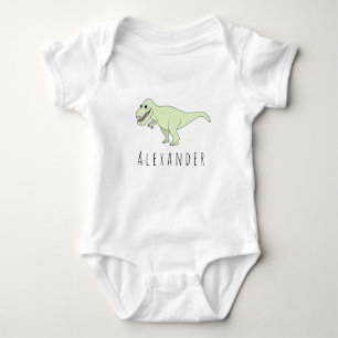 Pojke Doodle T-Rex Dinosaur med Namn Tee Shirt