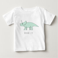 Pojke Doodle Triceratops Dinosaur med Namn