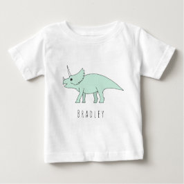 Pojke Doodle Triceratops Dinosaur med Namn Tröja