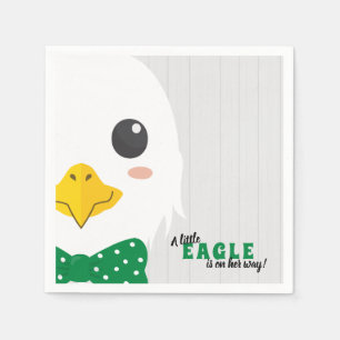 Pojke Eagle Grönt Baby Shower Napkins Pappersservett