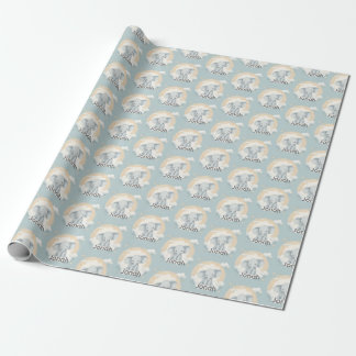 Pojke Elephant Anpassade Wrapping Papper Presentpapper