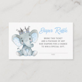 Pojke Elephant Diaper Raffle Card Tilläggskort