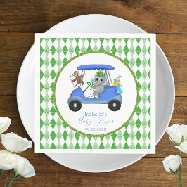 Pojke Elephant & Monkey Golf Pappersservett