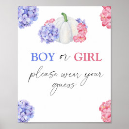 Pojke eller flicka, vänligen bär din gissning Post Poster
