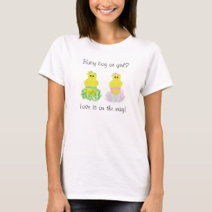 Pojke eller Girl? Baby Chick Moderskap Tee