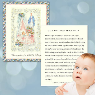 Pojke eller Girl Prayer to Virgin Mary Note Card Anteckningskort