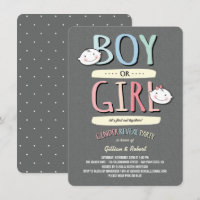 Pojke eller Girl Rosa Blue Gender Reveal Party