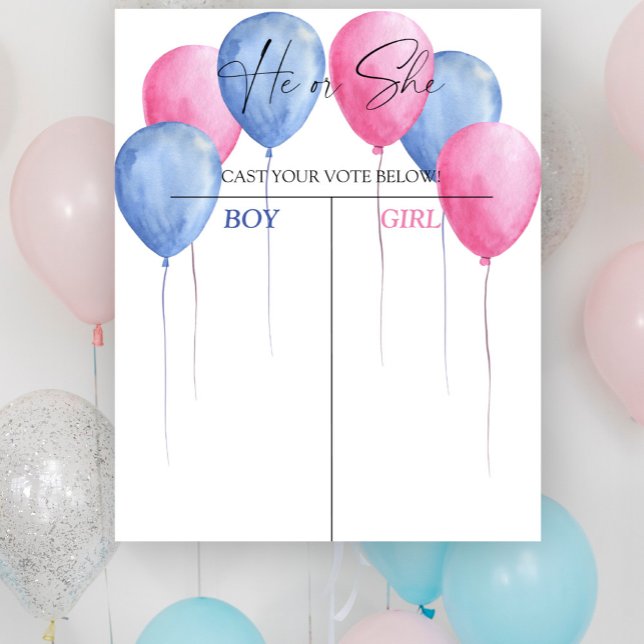 Pojke eller tjej vi vet att genderna visar diagram poster (Skapare uppladdad)