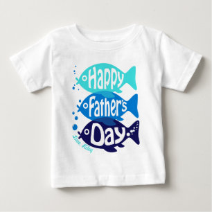 Pojke Fars dag Romper med fisk T Shirt